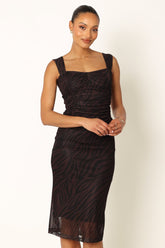 Naomi Midi Dress - Zebra